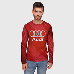 Лонгслив мужской Audi - абстракция, цвет: 3D-принт — фото 2