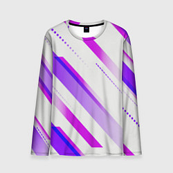 Лонгслив мужской Color white pink, цвет: 3D-принт