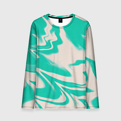 Мужской лонгслив Color white turquoise