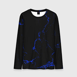 Лонгслив мужской Color black blue, цвет: 3D-принт
