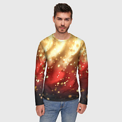 Лонгслив мужской Волнистая текстура с блестками, цвет: 3D-принт — фото 2