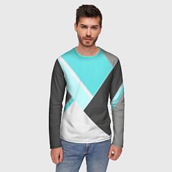Лонгслив мужской Color black blue, цвет: 3D-принт — фото 2