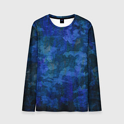 Лонгслив мужской Абстракция - blue uniform camouflage, цвет: 3D-принт