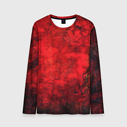 Лонгслив мужской Абстракция - red shabby wall, цвет: 3D-принт