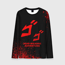 Лонгслив мужской JoJo Bizarre Adventure - red gradient, цвет: 3D-принт