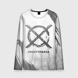 Лонгслив мужской CreepyPasta - white gradient, цвет: 3D-принт
