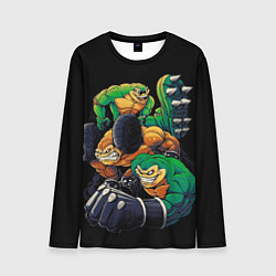 Лонгслив мужской Battletoads trio, цвет: 3D-принт