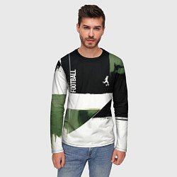 Лонгслив мужской Футбол на фоне брызг красок, цвет: 3D-принт — фото 2