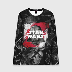 Лонгслив мужской Звездные войны патерн с героями, цвет: 3D-принт
