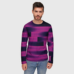 Лонгслив мужской Color pink square, цвет: 3D-принт — фото 2
