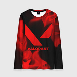 Лонгслив мужской Valorant - red gradient, цвет: 3D-принт