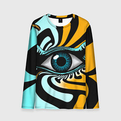 Лонгслив мужской Глаз - психоделика, цвет: 3D-принт