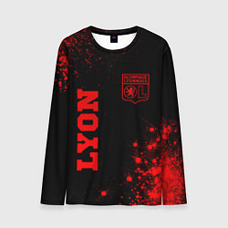 Мужской лонгслив Lyon - red gradient вертикально