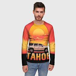 Лонгслив мужской Tahoe на закате джип, цвет: 3D-принт — фото 2