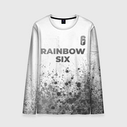 Лонгслив мужской Rainbow Six - white gradient посередине, цвет: 3D-принт