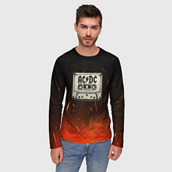Лонгслив мужской ACDC лого на кассете, цвет: 3D-принт — фото 2