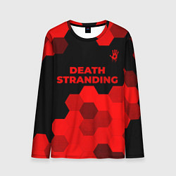 Лонгслив мужской Death Stranding - red gradient посередине, цвет: 3D-принт