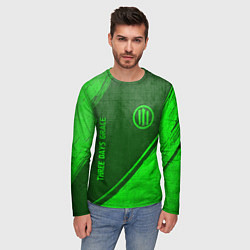 Лонгслив мужской Three Days Grace - green gradient вертикально, цвет: 3D-принт — фото 2