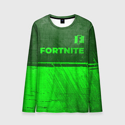 Лонгслив мужской Fortnite - green gradient посередине, цвет: 3D-принт