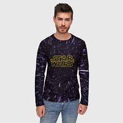Лонгслив мужской Звёздные войны гиперпрыжок глитч, цвет: 3D-принт — фото 2