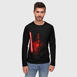 Лонгслив мужской Вейдер в темноте с мечом, цвет: 3D-принт — фото 2