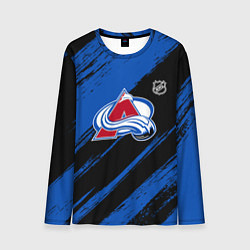 Лонгслив мужской Колорадо Эвеланш - синий и черный, цвет: 3D-принт