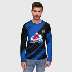Лонгслив мужской Колорадо Эвеланш - синий и черный, цвет: 3D-принт — фото 2