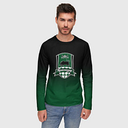 Лонгслив мужской ФК Краснодар - градиент, цвет: 3D-принт — фото 2