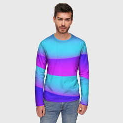 Лонгслив мужской Неоновый прилив, цвет: 3D-принт — фото 2