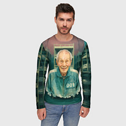 Лонгслив мужской Игра в кальмара игрок 001, цвет: 3D-принт — фото 2