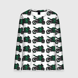Лонгслив мужской Motorbike dark green, цвет: 3D-принт