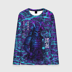 Лонгслив мужской Призрак самурая - неновый арт, цвет: 3D-принт