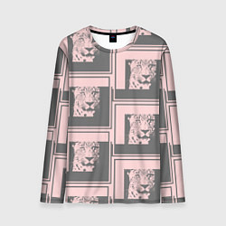 Лонгслив мужской Леопард в рамке, цвет: 3D-принт