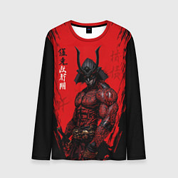 Лонгслив мужской Демон Они самурай, цвет: 3D-принт