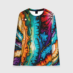 Лонгслив мужской Разноцветный узор, цвет: 3D-принт
