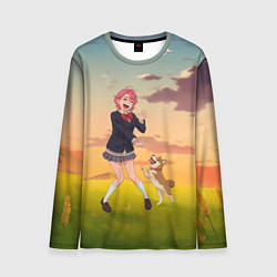 Лонгслив мужской Сиратори Айра играет с песиком - Дандадан, цвет: 3D-принт