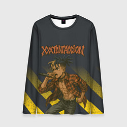Лонгслив мужской XXXTentacion с микрофоном в аниме стиле, цвет: 3D-принт