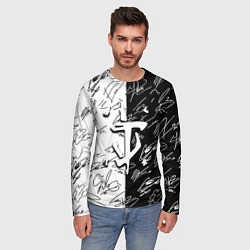 Лонгслив мужской Doom автографы, цвет: 3D-принт — фото 2