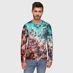 Лонгслив мужской Мозаика воспоминаний - текстура, цвет: 3D-принт — фото 2