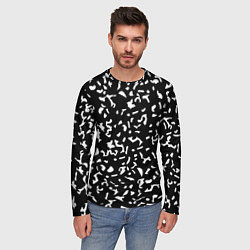 Лонгслив мужской Черный камуфляж, цвет: 3D-принт — фото 2