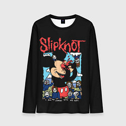 Лонгслив мужской Слипкнот и Микки Маус - I push my fingers into my, цвет: 3D-принт