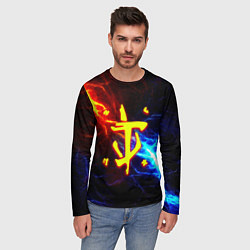 Лонгслив мужской Doom шторм с молниями, цвет: 3D-принт — фото 2