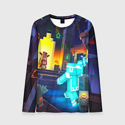 Мужской лонгслив Майнкрафт - рейд в подземелье