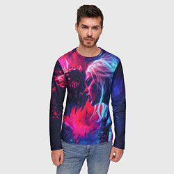 Лонгслив мужской Цири и чудовище, цвет: 3D-принт — фото 2