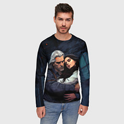 Лонгслив мужской Йеннифэр и Геральт, цвет: 3D-принт — фото 2