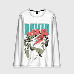 Лонгслив мужской David Bowie статуя Давида, цвет: 3D-принт