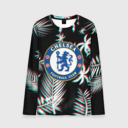 Лонгслив мужской Chelsea тропики глитч текстура, цвет: 3D-принт