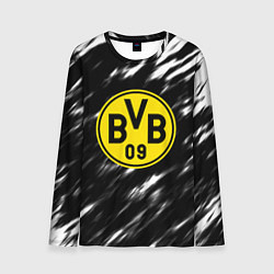 Мужской лонгслив Borussia штрихи красок текстура