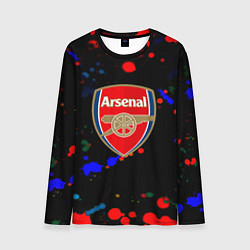 Мужской лонгслив Arsenal неоновые брызги красок