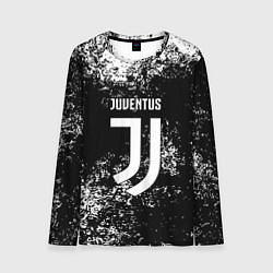 Лонгслив мужской Ювентус брызги красок, цвет: 3D-принт